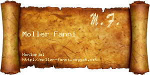 Moller Fanni névjegykártya